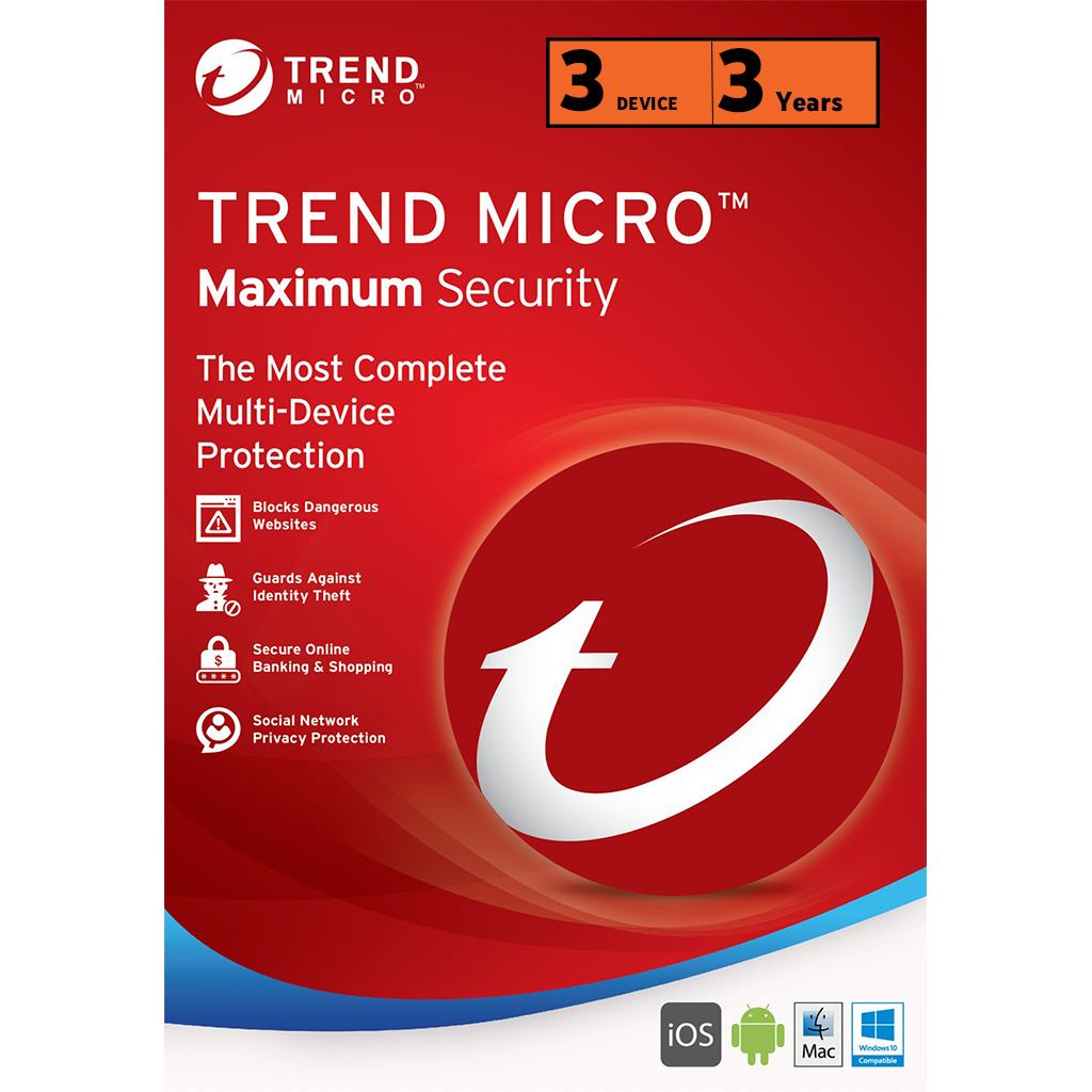 Trend Micro Antivirus – 3 Device, 3 Year